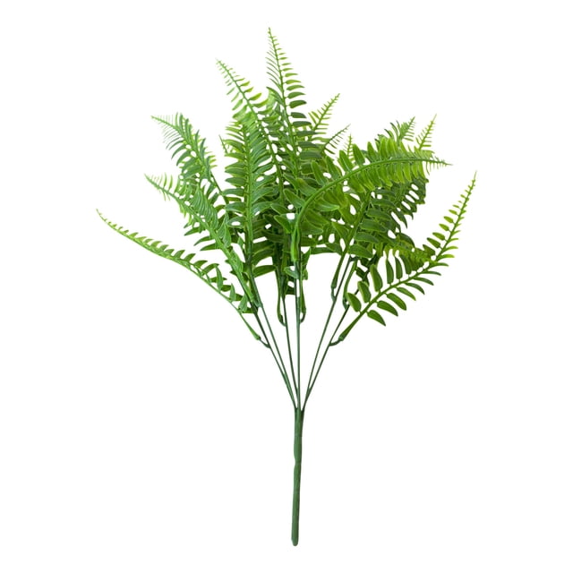 Oferta por tiempo limitado!Helechos artificiales para exteriores, plantas de imitación para interiores, tallos y hojas de plantas verdes, ramas de arbustos, helechos falsos de plástico, 1 ud.