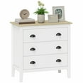 thumbnail image 1 of HOMCOM Commode Moderne pour Chambre avec 3 Tiroirs Coulisses Silencieuses Blanc, 1 of 10