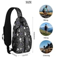 thumbnail image 5 of Sling Backpack,Halloween Spider Web and Skulls Pattern Crossbody Bag with Water Bottle Holder,Waterproof Sling Bag for Men/Women with Chest Phone Holder for Hiking,Travel, 5 of 6