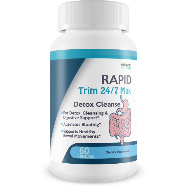 Rapid Trim 24/7 Max Detox Cleanse Powerful Stomach, Intestine, and