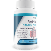 Rapid Trim 24/7 Max Detox Cleanse - Powerful Stomach, Intestine, and Colon Cleanse - Continued Supplementation Will Give a Body Cleanse, Liver Cleanse, and Kidney Cleanse - Detox Cleanse Weight Loss