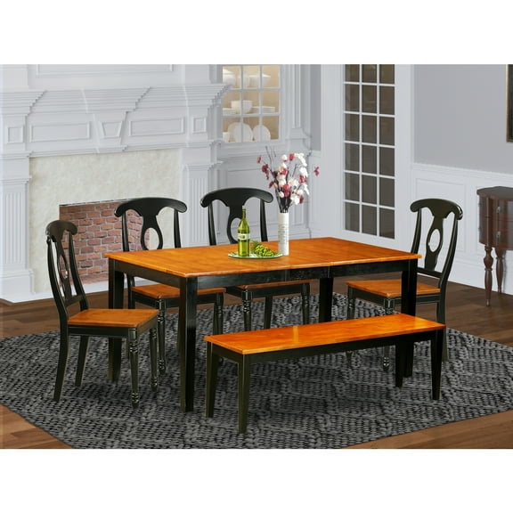 Dining Room Table Set for 8 - Solid Wood Chairs & Table - Cherry Finish - Home Decor