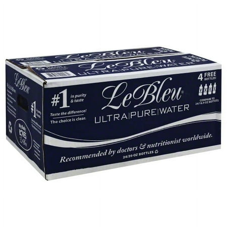 Le Bleu Ultra Pure Drinking Water  20 Fl Oz  24 Count Bottles