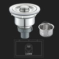 thumbnail image 2 of Kitchen Sink Waste Stainless Steel Strainer Plug Drain Filter Basket Drainer Kit, 2 of 8