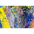 thumbnail image 2 of Jenny Rainbow Fine Art 14x11 Black Ornate Wood Framed with Double Matting Museum Art Print Titled - Fluid Acrylic Colorful Night Dreams 1, 2 of 4