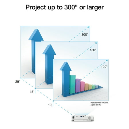 Epson - EX3280 3LCD XGA Projector with Built-in Speaker - White