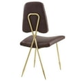 thumbnail image 4 of Ponder Antique Faux Leather Dining Side Chair in Brown, 4 of 5
