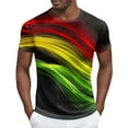 thumbnail image 1 of Tops para hombre, blusas y camisas de manga corta con cuello redondo para hombre Camisa de manga corta estampada para hombre Top/camisa de manga corta con cuello redondo Tops para hombre, 1 of 4