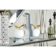 Decmode - 7.5” x 9.5” Metallic Gold & White Apple Bookends - Walmart.com