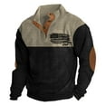 thumbnail image 1 of Chandail en Molleton Sans Capuche pour Hommes, Manches Longues, Col Rond, Décontracté, pour un Confort et un Style Quotidiens, Style Mode Urbaine, 1 of 4