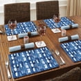thumbnail image 7 of CounterArt "Indigo Blocks" Hardboard Tabletop Placemats 4-Pack, 7 of 7