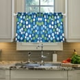 thumbnail image 2 of Yayeee Kitchen Curtains Tier Pair Light Filtering 27"x24" Rod Pocket Short Cafe Window Panel, Blue Dots, 2 of 7