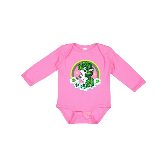 Inktastic Unicorn St Patricks Day Irish Girls Long Sleeve Baby Bodysuit