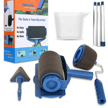 Paint Roller Kit, Paint Runner Pro Brush Set Painting Handle Tool Transform Your House, School & Office in Just Minutes Quickly Decorate Runner Tool Painting Brush Set, No Prep, No Mess