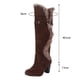 thumbnail image 4 of Zapatos de mujer zapatos de mujer, color sólido, tacón alto, informales, cálidos, de invierno, botas altas hasta la rodilla, zapatos para correr, botas vaqueras, 4 of 5