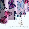 thumbnail image 6 of Pink Butterfly Pattern Shower Curtain 72"x84" ,Bathroom Decorative Shower Curtains Set with 12 Hooks,Modern Waterproof Washable Shower Curtain, 6 of 6