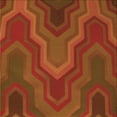 thumbnail image 1 of Ahgly Company Indoor Square Patterned Mahogany Brown Area Rugs, 7' Square, 1 of 6