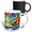 Multicolor, variant on 3drose, Tall Ship Digital Art. Scooner Chases the Setting Sun at Open Sea, 11oz Two-tone Yellow Mug