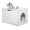 White, variant on WoofPaw Cat Litter Box Enclosure Furniture Hidden Wooden Washroom Litter Box Cabinet, Indoor Cat House with Removable Divider, as Table Nightstand Storage Bench,White