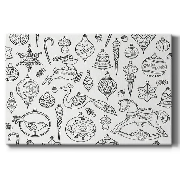 Vintage Ornaments- Gallery Wrapped Canvas