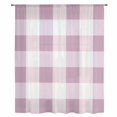 thumbnail image 2 of Pink Plaid Sheer Curtains 63 Inches Long, Spring Summer Farmhouse Buffalo Checkered Light Filering Curtains, Breathable Simi Curtain Privacy Drapes for Living Room Bedroom Window Treatment, 2 of 9