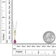 thumbnail image 6 of 925 Silver and 10K Yellow Gold Pure Pink Mystic Topaz and White Lab Grown Diamond Pendant Necklace for Women | 1.01 Cttw | Gemstone November Birthstone | Pear Shape 8X5MM | With 18 inch Chain, 6 of 6