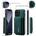 thumbnail image 3 of SaniMore Case for iPhone 15 Pro 6.1", Retro PU Leather Case Soft TPU Inner Detachable Magnetic Folding Card Pocket Flip Kickstand Anti-drop Shockproof Protectiive Cover, Green, 3 of 9