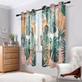thumbnail image 7 of 2 Panels Set Blackout Curtains Thermal Insulated Sun Protection Room Darkening Drapes for Bedroom Abstract Tropical Leaves Pattern, 7 of 7