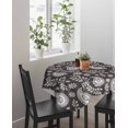 thumbnail image 4 of Grey Paisley Suqare Tablecloth - 54 x 54 Inch, Ethnic Vintage Floral Botanical Abstract Waterproof & StainResistant Tablecloth, Washable Oil-proof Table Cover for Dining/Party/Wedding/Camping/Buffet, 4 of 9