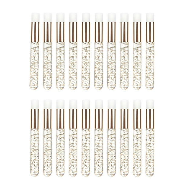20x cepillos de champú de pestañas portátiles uso en salón de casa lavado de extensiones de pestañas cepillos de pestañas cepillo de limpieza de Dorado Sunnimix limpiador de cepillos de lavado