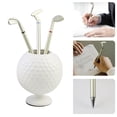 thumbnail image 2 of Milue 3PCS Mini Golf Clubs Ballpoint Pen Set with Golf Ball Pen Holder Cup, 2 of 14