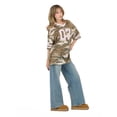 thumbnail image 3 of Forever 21 Women's Mesh Oversized Football Tee with Screened Detail, Sizes XS-XL, 3 of 5
