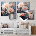 thumbnail image 4 of Designart "Peach Chrysanthemums love expression I" Floral Metal Wall Art Prints, 4 of 5