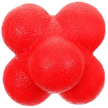 Raindrops Random Bounce Training Ball Hexagonal Fitness Ball Red TPR 1Pack
