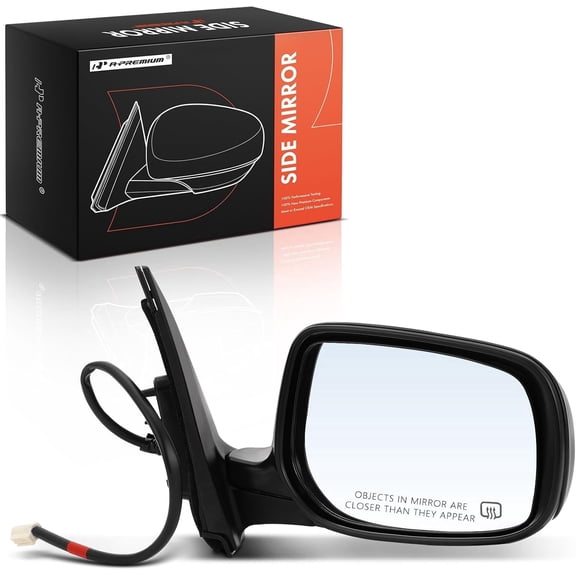A-Premium Passenger Side Power Door Mirror Compatible with Toyota Corolla 2009 2010 2011 2012 2013 - Heated Manual Folding Black Outside Rear View Mirror - North America Built - Replace# 87910-12D60