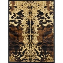 Conrad Trading  7 ft. 10 in. x 10 ft. 3 in. Yellowstone Cowhide Machine Made Rectangle Rug, Black