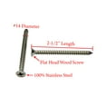 thumbnail image 2 of #14x2-1/2'' Stainless Flat Head Phillips Wood Screw, (25 pc), 18-8 (304) Stainless Steel Screws by Bolt Dropper, 2 of 7