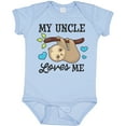 thumbnail image 3 of Inktastic My Uncle Loves Me with Sloth and Hearts Boys or Girls Baby Bodysuit, 3 of 5
