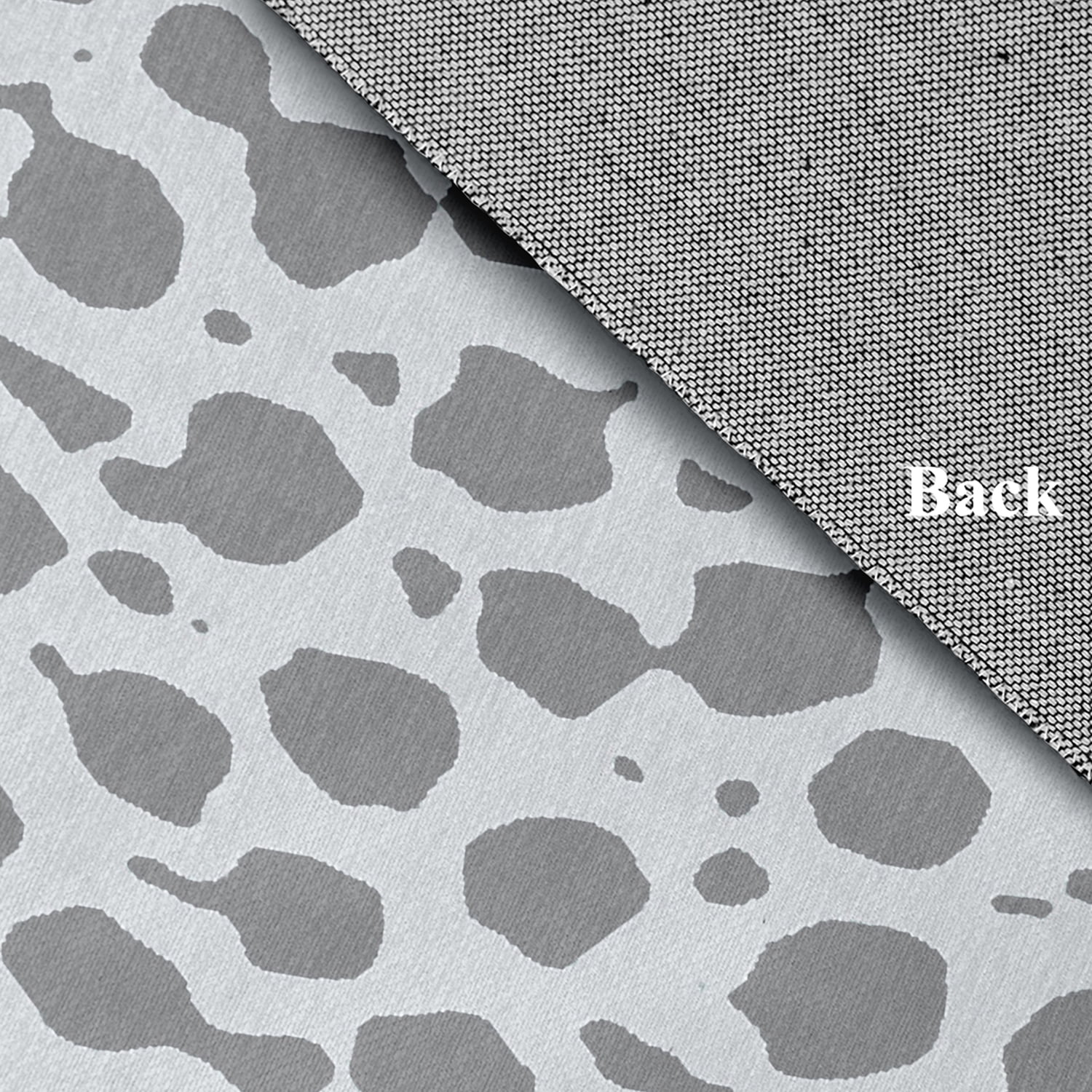 24" 36" Simply Daisy Leopard Pattern Modern & Contemporary Chenille Area Rug, Dark Grey