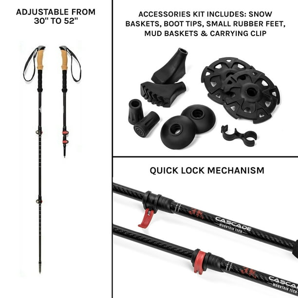 Free Shipping! Cascade Mountain Tech 3K Carbon Fiber Quick Lock