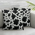 thumbnail image 3 of PHYHOO Short Plush Pillow Covers,Cow Print Pattern Double-Sided Print Square Cushion Cases for Sofa Bedroom Car Decorative, 3 of 5