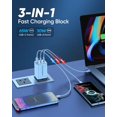 thumbnail image 2 of [Cargador] Bloque de cargador USB C Acxuodzen de 160 W, 3 puertos de 65 W, tipo C, 2 of 7