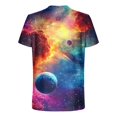 thumbnail image 4 of Yanghang Men Going Out Tops Breathable Men's T-Shirt Men's Casual Sky Printed Round Neck Short Sleeved T-Shirt Top Shirts For Men Tall, 4 of 5