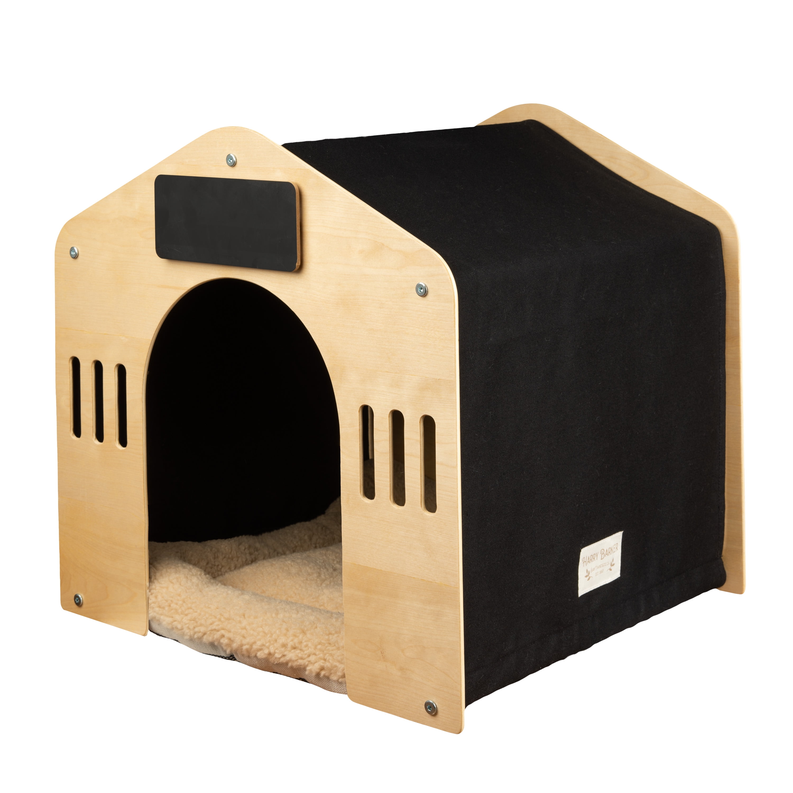 Harry Barker Wooden Pet House, Cat Cube, Brown