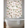thumbnail image 5 of Tropical Plants Sheer Curtains 72 Inch Length 2 Panels Set Window Treatments, Summer Palm Trees Camel Animals Boho Rod Pocket Semi Curtains for Living Room/Bedroom/Kitchen Décor, 104"W x 72"L, 5 of 7