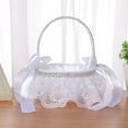 thumbnail image 4 of GROFRY Decorative Flower Basket Eye-catching Romantic Bridal Girl Flower Basket Wedding Supplies, 4 of 8