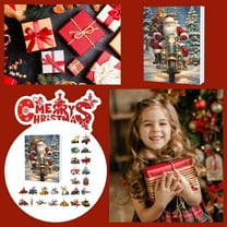 2024 Christmas Advent Calendar Countdown Set with 24 Collectible Transportation Toys Including Cars Trains Planes for Kids Holiday Celebration