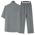 thumbnail image 4 of Tenues Deux Pièces pour Hommes, Ensemble Décontracté Régulier pour Hommes, Mode Confortable Uni à Manches Courtes avec Col Rabattu, Cadeaux pour Hommes, G, 4 of 8