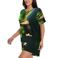 thumbnail image 2 of Bixox Women's St. Patrick's Day4 Printed Pajama Set 2 Piece Lounge Set Top and Shorts Soft Pajamas, Shorts with Pockets, 2 of 7