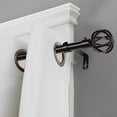thumbnail image 2 of Turquoize Standard Single Adjustable Window Curtain Rod Set 3/4 in Diameter with Round Cage Finials, 48-84 in, Bronze, 2 of 7